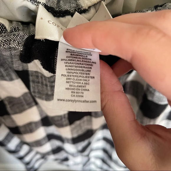 Anthropologie Gingham Off The Shoulder Dress - Picture 6 of 9